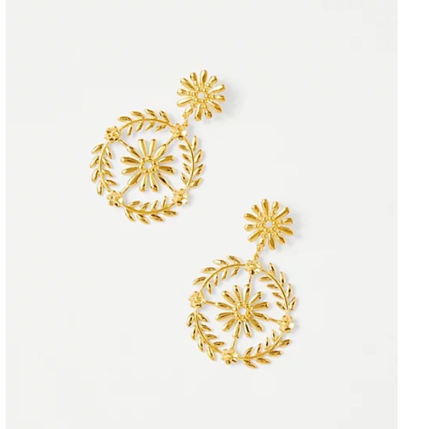 Ann Taylor Flower Burst Statement Drop Earring